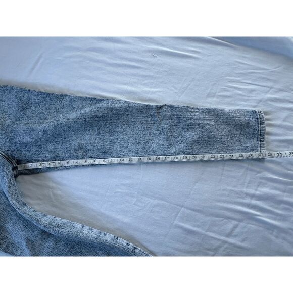 Vintage Sasson Acid Wash Tapered Leg Jeans Size 9, High Rise, 90's Juniors - Picture 7 of 8
